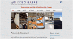 Desktop Screenshot of missionaire.org
