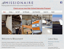 Tablet Screenshot of missionaire.org